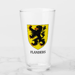 Flandern Wappen Heraldischer Löwe Glas