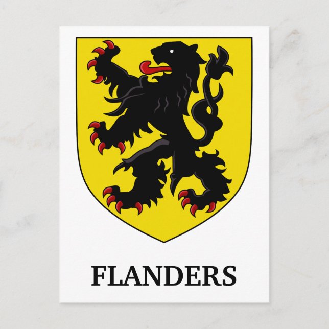 Flandern Wappen Heraldischer Löwe Postkarte (Vorderseite)
