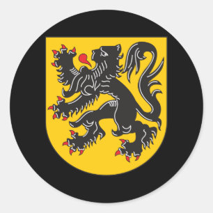 Flandern-Wappen Runder Aufkleber