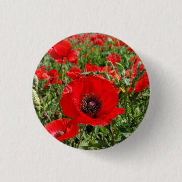 Flanders Poppy Button