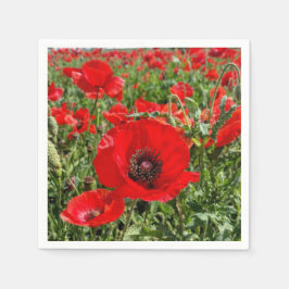 Flanders Poppy Napkins Serviette