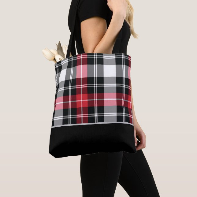 Flanell Black, White and Red Tartan Kariert (Von Nahem)