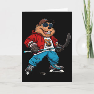 Flanell-Eishockey  Karte
