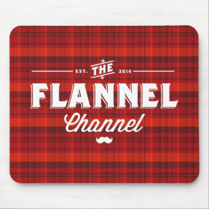 Flanell-Kanal-Logo "Maus kariert " Mousepad