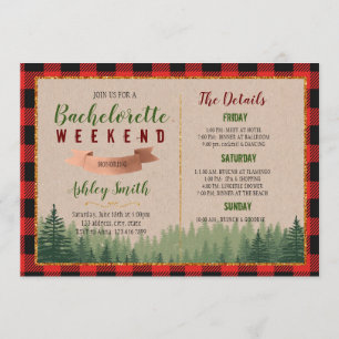 Flanell vor dem Ring bachelorette Einladung