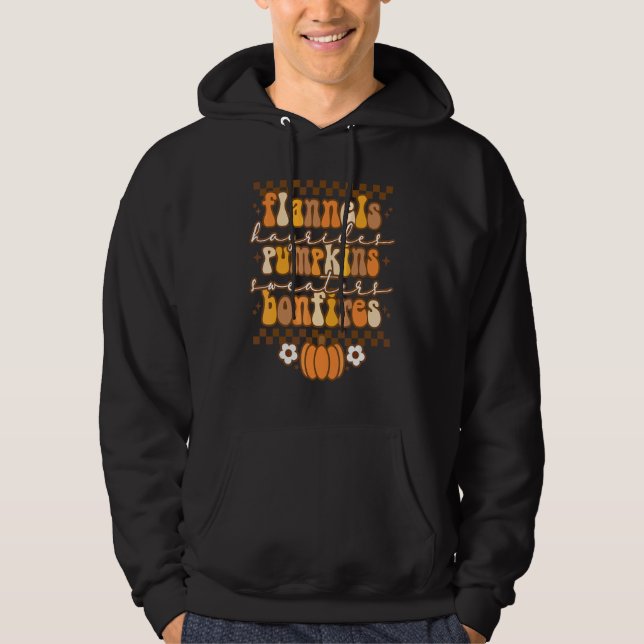 Flanellhemden Heuwagen Kürbisse Pullover Lagerfeue (Vorderseite)