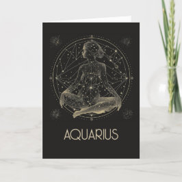 Flankenkarte des Aquarius Zodiac-Sternbildes Dankeskarte