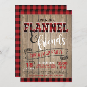 Flannel and Friends Christma Party Einladung - BR