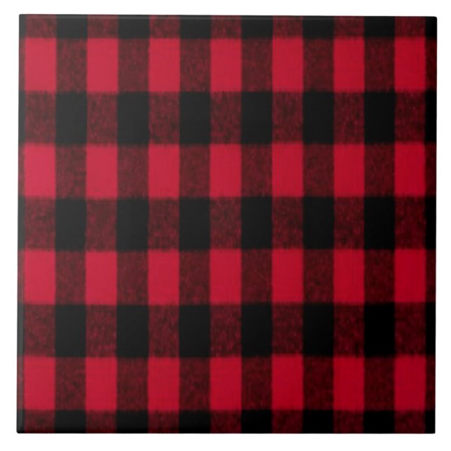 Flannel Buffalo Karierte Lumberjack-Textur Fliese (Vorderseite)