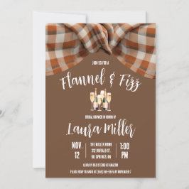 Flannel & Fizz, Kariert, Champagner-Brautparty Einladung