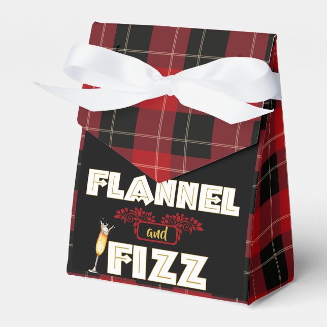 Flannel & Fizz | Kariert Red & Black Buffalo Geschenkschachtel (Vorderseite)