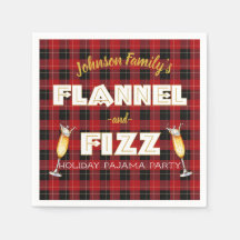 Flannel & Fizz| Kariertes Party Red & Black Buffal