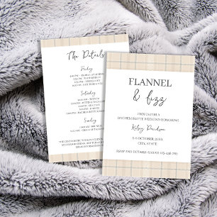 Flannel & Fizz Winter Chic Bachelorette Einladung
