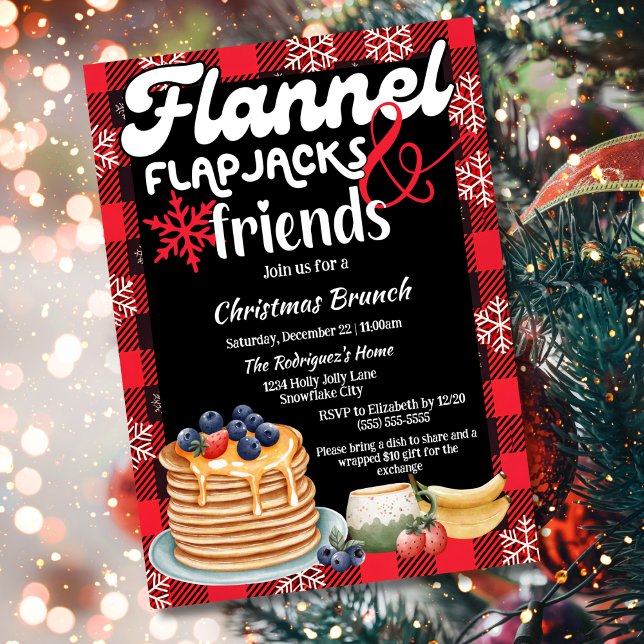 Flannel Flapjacks and Friends Weihnachtsbrunch Einladung (Von Creator hochgeladen)