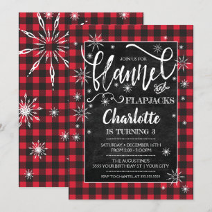 Flannel & Flapjacks Einladung zum Geburtstag