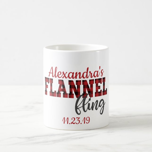 Flannel Flat Coffee Tasse - Bridesmaid Geschenk (Mittel)