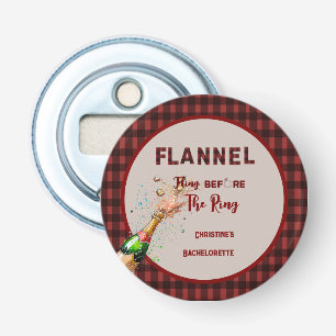 Flannel Fling vor der Ring rot kariert Bachelorett Flaschenöffner