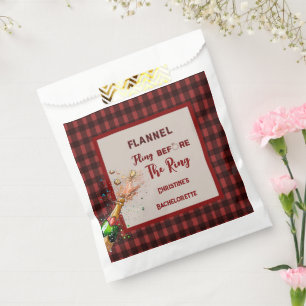 Flannel Fling vor der Ring rot kariert Bachelorett Geschenktütchen