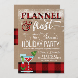 Flannel & Frost Cocktail Feiertag Weihnachten Einladung