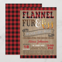 Flannel Fur und Fizz Brautparty