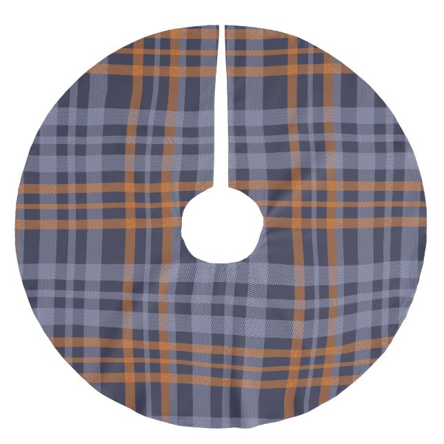 Flannel Pattern Polyester Weihnachtsbaumdecke (Vorderseite)