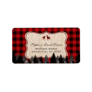 Flannel und Frost Lumberjack Weihnachtsfeiertag Adressaufkleber