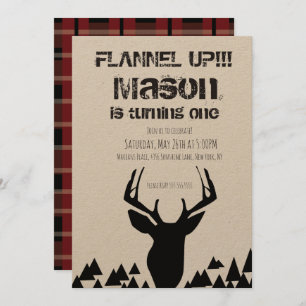 Flannel Up Karierte Weihnachtsfeier Einladung
