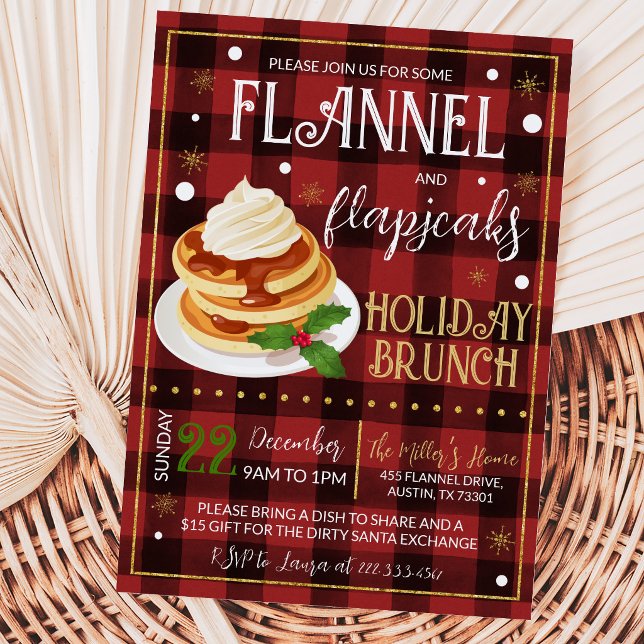 Flannels Flapjacks Weihnachts-Party Einladung (Von Creator hochgeladen)