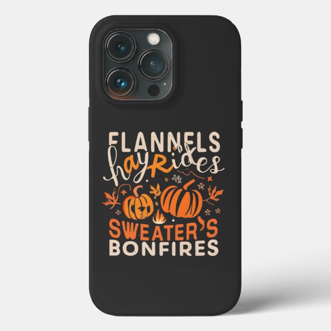 Flannels Hayrides Pumpkins Sweaters Bonfire Case-Mate iPhone Hülle (Rückseite)