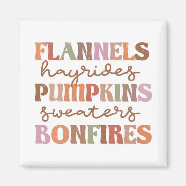 Flannels Pumpkins Bonfire Magnet (Vorne)