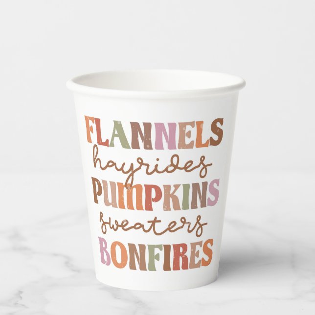 Flannels Pumpkins Bonfire Pappbecher (Vorderseite)