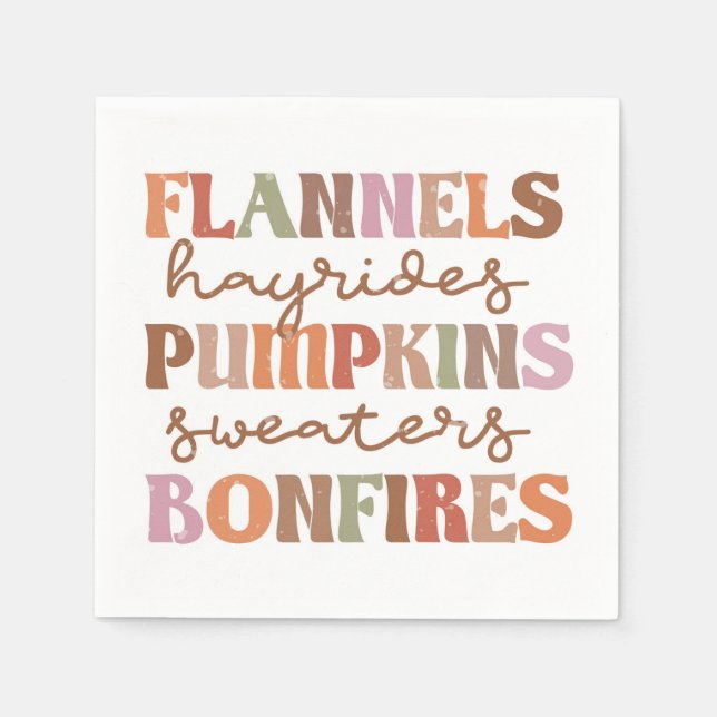 Flannels Pumpkins Bonfire Serviette (Vorderseite)