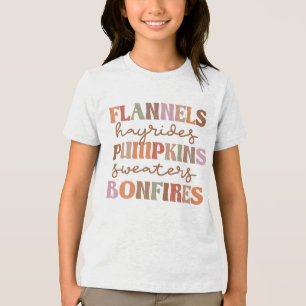 Flannels Pumpkins Bonfire Tri-Blend Shirt