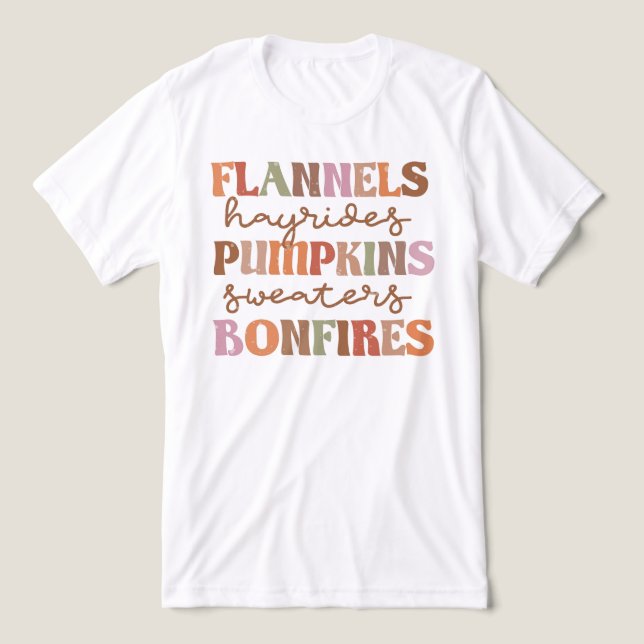 Flannels Pumpkins Bonfire Tri-Blend Shirt (Design Vorderseite)