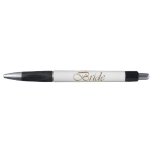 Flansch, Gold Script Elegant White Wedding Kugelschreiber