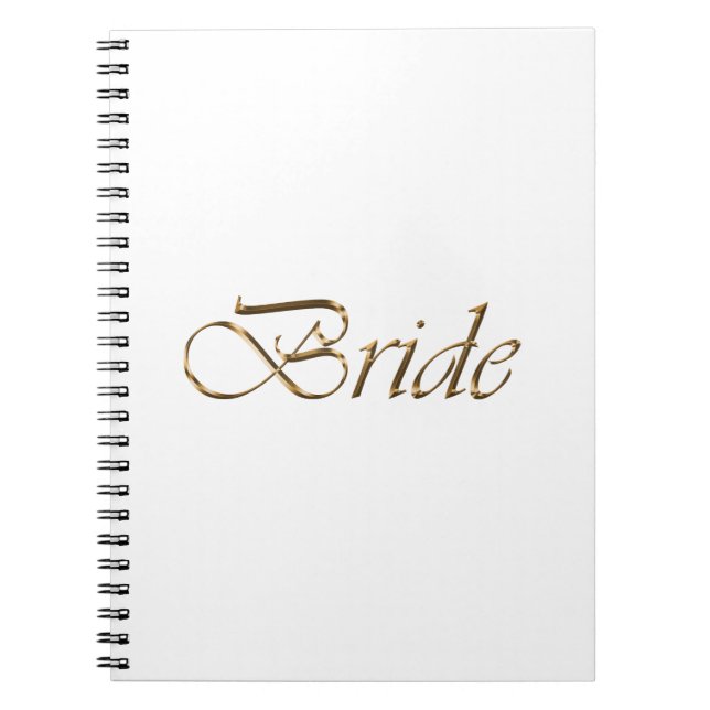 Flansch, Gold Script Elegant White Wedding Notizblock (Vorderseite)