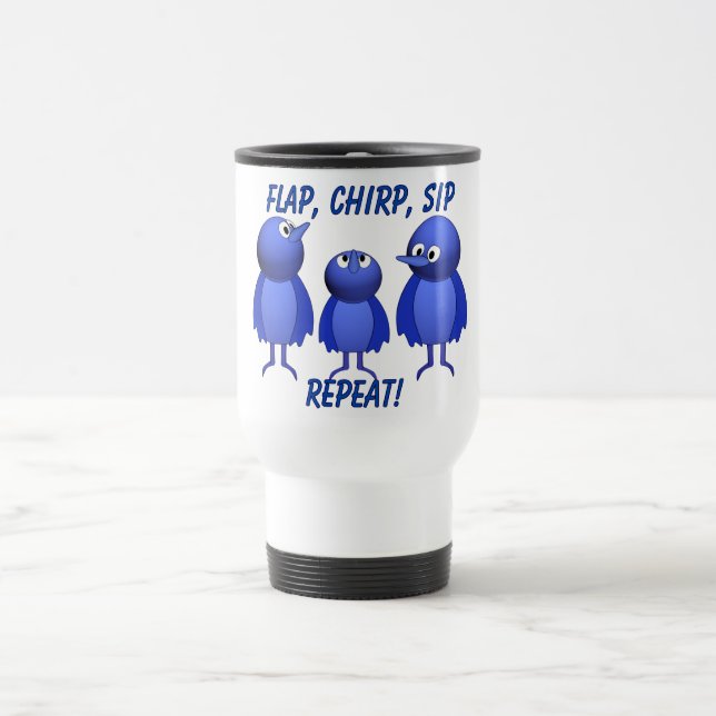 Flap, Chirp, Sip - Wiederholen! Reisebecher (Mittel)