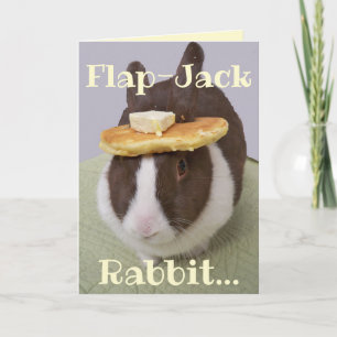 Flapjack Rabbit Bunny Pancake Hat Humorer Ostern Karte
