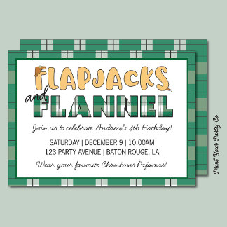 Flapjacks und Flannel-Party Einladung