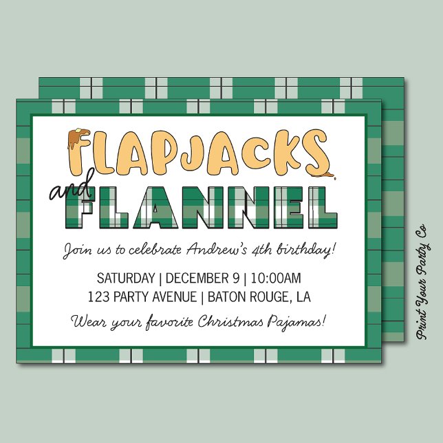 Flapjacks und Flannel-Party Einladung (Von Creator hochgeladen)