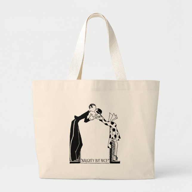 Flapper Art Deco Couple Naughty, aber Nice Tasche (Vorne)