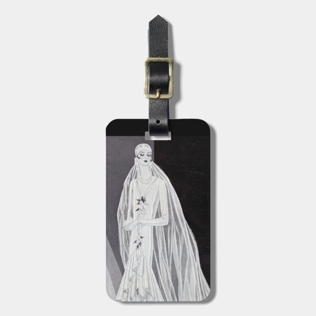 Flapper Bride Gepäckanhänger (Vorderseite vertikal)