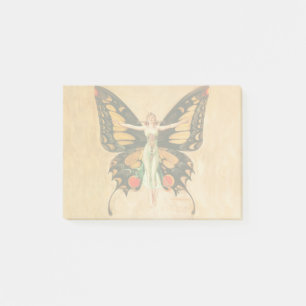 Flapper Butterfly Flying Frauan Illustration Post-it Klebezettel