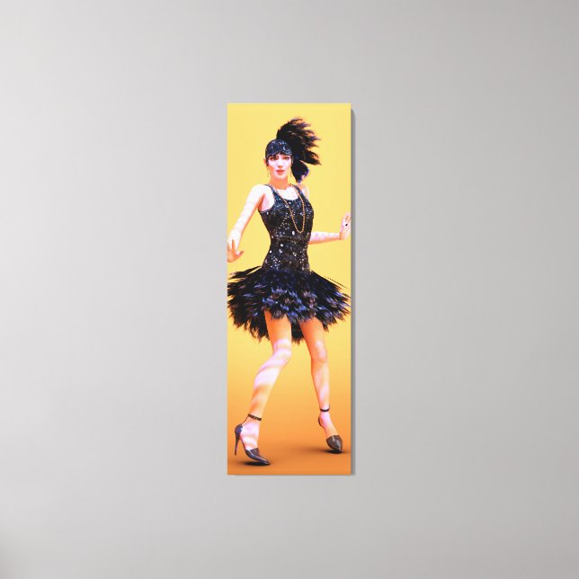 Flapper Dancing Vintag Leinwanddruck (Vorderseite)