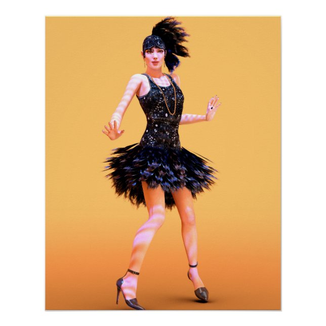 Flapper Dancing Vintag Poster (Vorderseite)