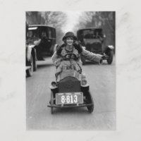 Flapper Driving Pedal Car, 1924