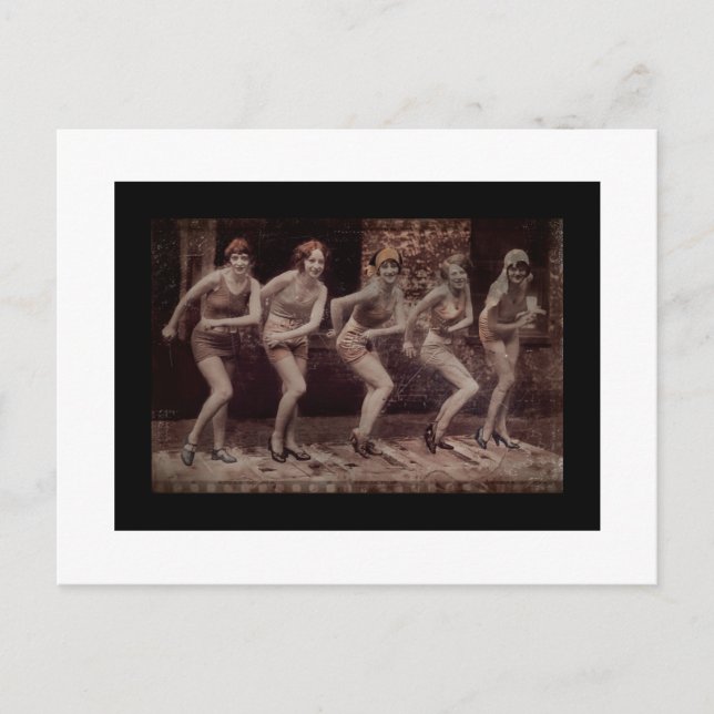 Flapper Era Dancing Girls Postkarte (Vorderseite)