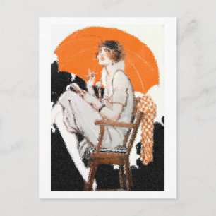 Flapper Fashion der 1920er Postkarte