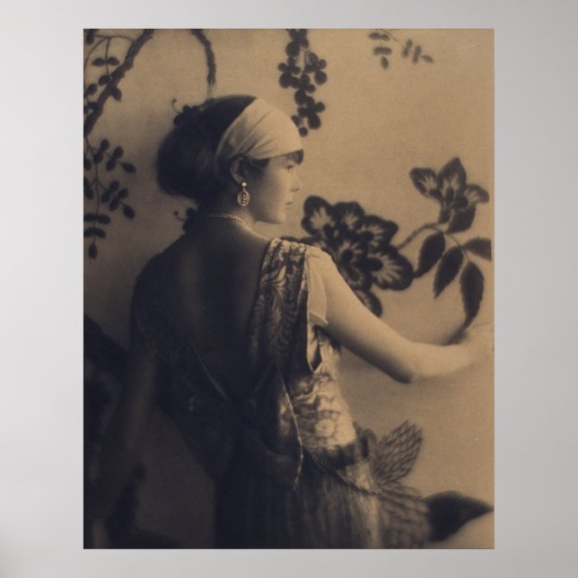 Flapper Fashion - Kleid und Haarstil der 20er Jahr Poster (Vorne)