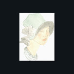 Flapper Fashion Sketch - Frau mit Hut Leinwanddruck<br><div class="desc">Flapper Fashion Sketches I bis Juni Erica Vess. | 139025D</div>